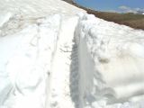 Unimog-Spuren im Schnee