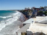 Sicht auf den Strand von Las Grutas