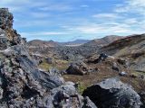 auf einer Wanderung im Landmanslaugat-Gebiet